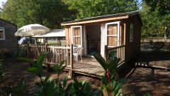 Cabane bois avec terrasse 2 chambres