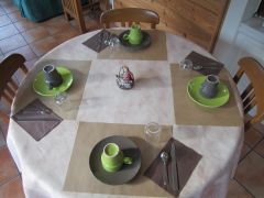 photo d'une table du petit déjeuner
