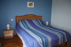 chambre bleue 1 lit en 1,60