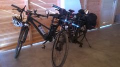 Accueil vélos aux chambres d'Hostun dans la Drôme, proche de la Voie Verte Vallée de l'Isère